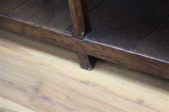 An 18th century oak dresser, W.5ft 1in. H.6ft 5in.